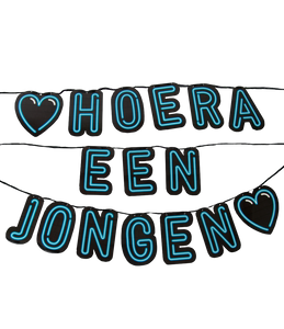 Neon slinger hoera een jongen