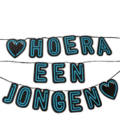 Neon slinger hoera een jongen