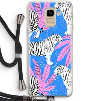 Tijger: Samsung Galaxy J6 (2018) Transparant Hoesje met koord Tijger: Samsung Galaxy J6 (2018) Transparant Hoesje met koord