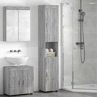 Badkamer Kast Grijs sonoma 37 x 31.5 x 203 cm Bewerkt hout