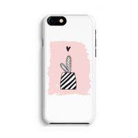Zwart-wit cactus: Volledig geprint iPhone SE 2020 Hoesje