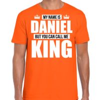 Naam cadeau t-shirt my name is Daniel - but you can call me King oranje voor heren Naam cadeau t-shirt my name is Daniel - but you can call me King oranje voor heren