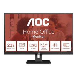 AOC Essential-line 24E3UM LED-monitor Energielabel E (A - G) 61 cm (24 inch) 1920 x 1080 Pixel 16:9 4 ms HDMI, DisplayPort, Hoofdtelefoonaansluiting, USB,