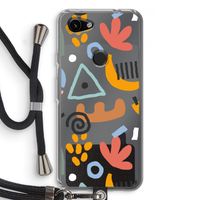 Abstract: Pixel 3a Transparant Hoesje met koord