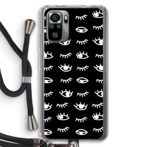 Eye pattern #3: Xiaomi Redmi Note 10S Transparant Hoesje met koord