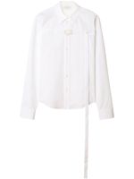 Off-White buckled cotton-poplin shirt - Blanc