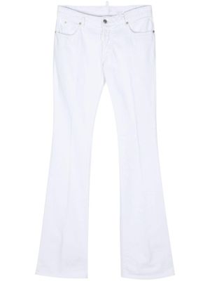 DSQUARED2 jean évasé à taille mi-haute - Blanc