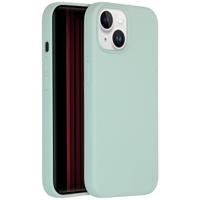 Accezz Liquid Silicone Backcover met MagSafe iPhone 15 Telefoonhoesje Blauw - thumbnail