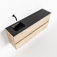 Toiletmeubel Mondiaz Ada | 120 cm | Meubelkleur Washed oak | Lex wastafel Urban Links | Zonder kraangat