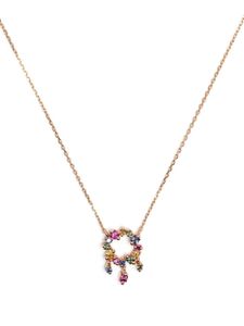 Suzanne Kalan collier Princess Rainbow en or rose 18ct serti de saphirs