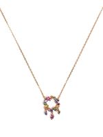 Suzanne Kalan collier Princess Rainbow en or rose 18ct serti de saphirs - thumbnail