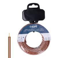 Single-line elektrische kabel EDM 28580 Bruin 15 m h07z1-k