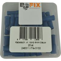Bofix kabelschoen amp vrouw rond 4,0mm blauw (25st)