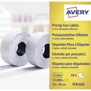 Avery-Zweckform Prijslabels PLR1626 Weer verwijderbaar Breedte etiket: 26 mm Hoogte etiket: 16 mm Wit 12000 stuk(s)