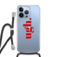Ugh: iPhone 13 Pro Transparant Hoesje met koord