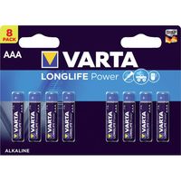 8 x AAA Varta alkaline batterijen - LongLife Power - 4903 - thumbnail