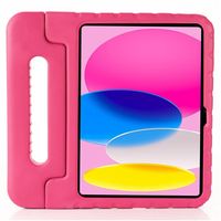Lunso - iPad 10 (2022) - EVA Schokbestendige Kinderhoes met handvat - Roze