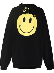 Raf Simons x Smiley hoodie oversize à effet usé - Noir