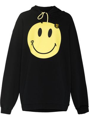 Raf Simons x Smiley hoodie oversize à effet usé - Noir