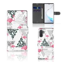 Samsung Galaxy Note 10 | Telefoonhoesje | Met pasjeshouder | Flamingo Triangle