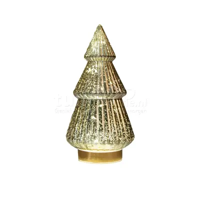Tafellamp Kerstboom 10 LED Goud H.28,5cm