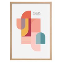 ACAZA Poster Lijst, grote Kader voor Foto's of Posters van 70 x 100 cm, MDF Hout, Rand in lichte eik Kleur