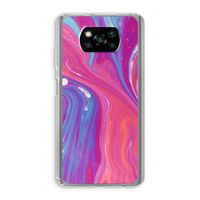 Paarse stroom: Xiaomi Poco X3 Pro Transparant Hoesje
