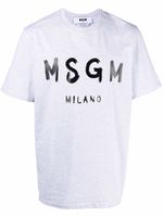 MSGM t-shirt à logo imprimé - Gris