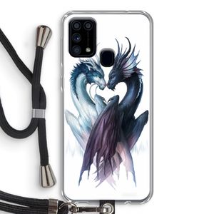 Yin Yang Dragons: Samsung Galaxy M31 Transparant Hoesje met koord