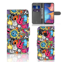 Samsung Galaxy A20e | Wallet Case | met Pasjes | Punk Rock