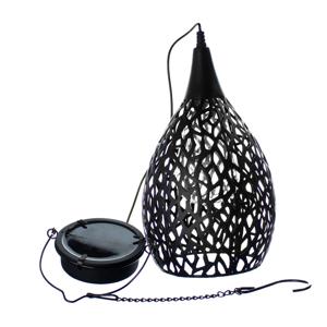 Solar hanglamp saga black met schemersensor | solarlampkoning