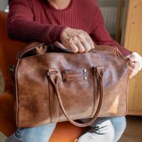 PU Leren reistas met naam