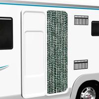 VidaXL Vliegengordijn 56x200 cm chenille groen en wit