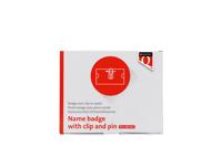 Badge quantore clip+speld 40x75mm