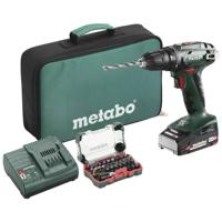 Metabo BS 18 Set 602207580 Accu-schroefboormachine 18 V 2 Ah Li-ion Incl. accu, Brushless, Incl. koffer, Incl. lader, Incl. accessoires