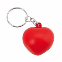 Stressbal sleutelhanger hartje 3,6 cm - thumbnail