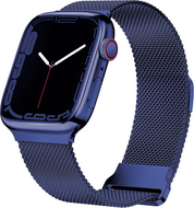 Milanese band - Donkerblauw - Extra sterke magneet - Geschikt voor Apple Watch 38mm / 40mm / 41mm - thumbnail