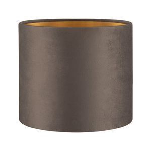 VELVET 20 DRUM LAMPENKAP GRIJS - GOUD