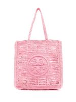 Tory Burch sac cabas Ella en raphia - Rose - thumbnail