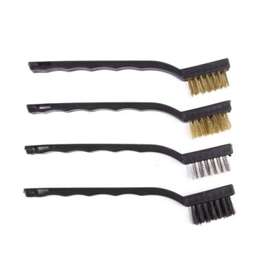 Benson Staalborstel set - 4x stuks - RVS - Messing - Nylon - 17 cm Benson Staalborstel set - 4x stuks - RVS - Messing - Nylon - 17 cm