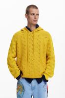 Geperforeerde hoodie - YELLOW - XL