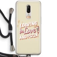 Pizza is the answer: OnePlus 6 Transparant Hoesje met koord