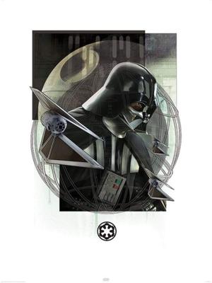Kunstdruk Star Wars Rogue One Darth Vader and Strikers 60x80cm