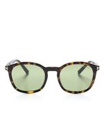 TOM FORD Eyewear lunettes de soleil à effet écailles de tortue - Marron