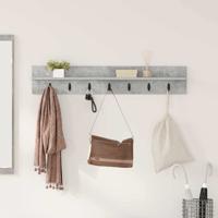 Wandgemonteerde kapstok met plank Betongrijs 100 x 10.5 x 18 cm