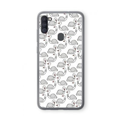 Zwanen: Samsung Galaxy A11 Transparant Hoesje