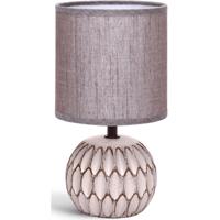 Stijlvolle LED Tafellamp Keramiek - Mat Bruin - E14 Fitting - 40W