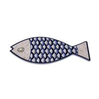 Placemat Versa Blauw Grijs Kurk Keramisch Vis 14 x 0,7 x 20 cm