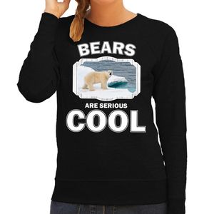 Dieren ijsbeer sweater zwart dames - bears are cool trui