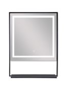Badstuber Steel mat zwarte spiegel met LED verlichting en bluetooth 60x80cm - thumbnail